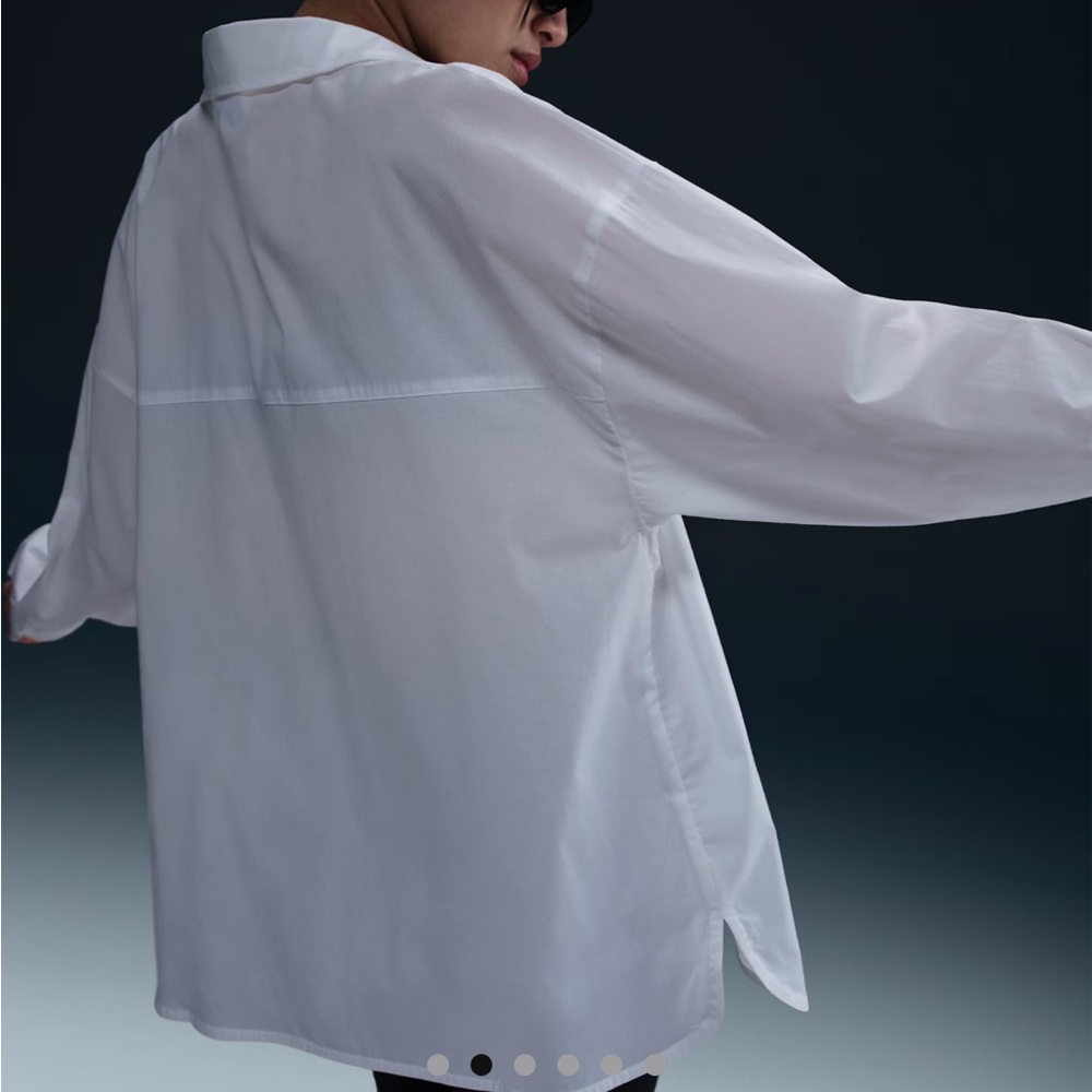 NWT Nike oversize loose fit button down top - size small - Picture 2 of 10